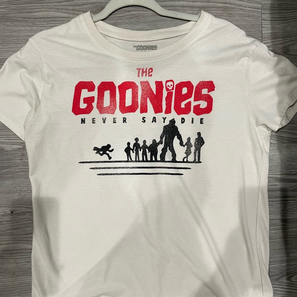 White and Red Goonies Graphic Tee Short Sleeve